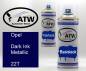 Preview: Opel, Dark Ink Metallic, 22T: 400ml Sprühdose + 400ml Klarlack - Set, von ATW Autoteile West.